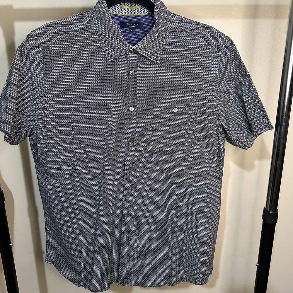 Ted Baker Men's Blue Patterned Casual Shirt